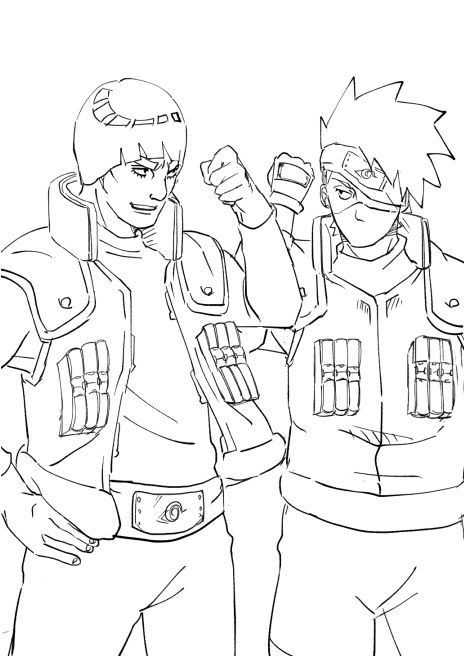 37 Kakashi Coloring Pages Printable Anime 34