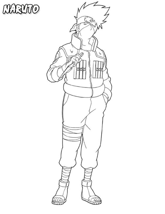 37 Kakashi Coloring Pages Printable Anime 35