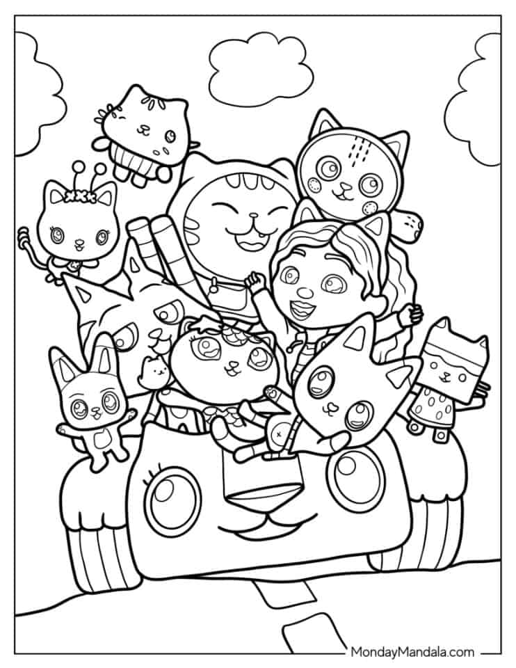 38 Gabby's Dollhouse Coloring Pages 1