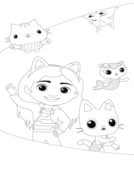 38 Gabby's Dollhouse Coloring Pages 10