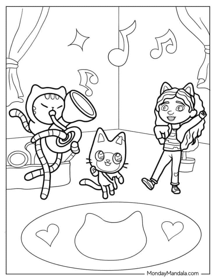 38 Gabby's Dollhouse Coloring Pages 3