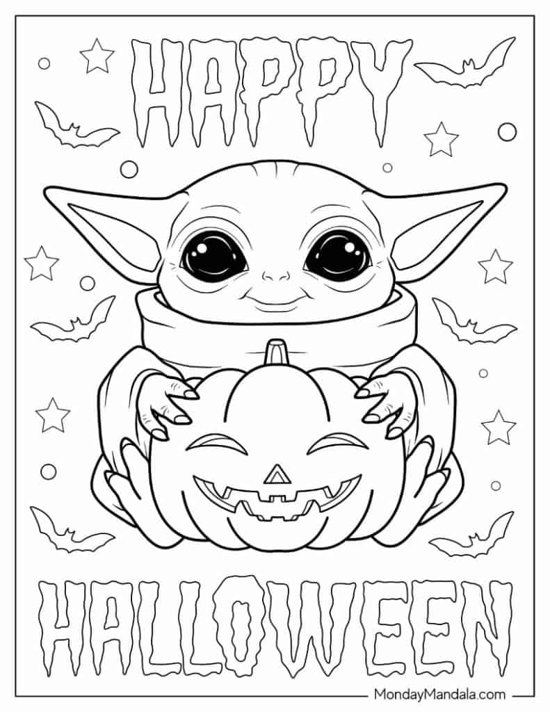 39 Halloween Coloring Pages - Easy and Fun 12