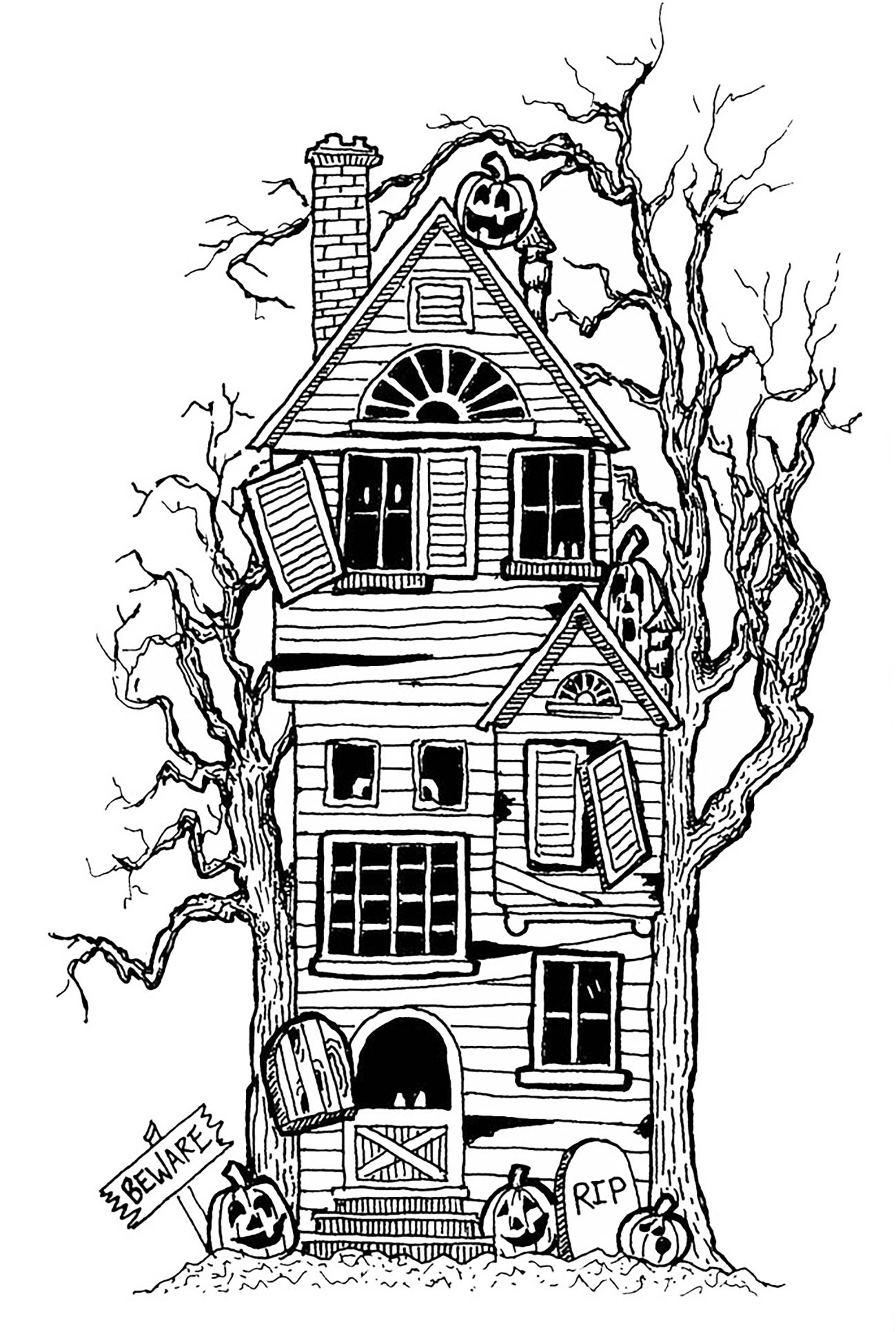 39 Halloween Coloring Pages - Easy and Fun 35