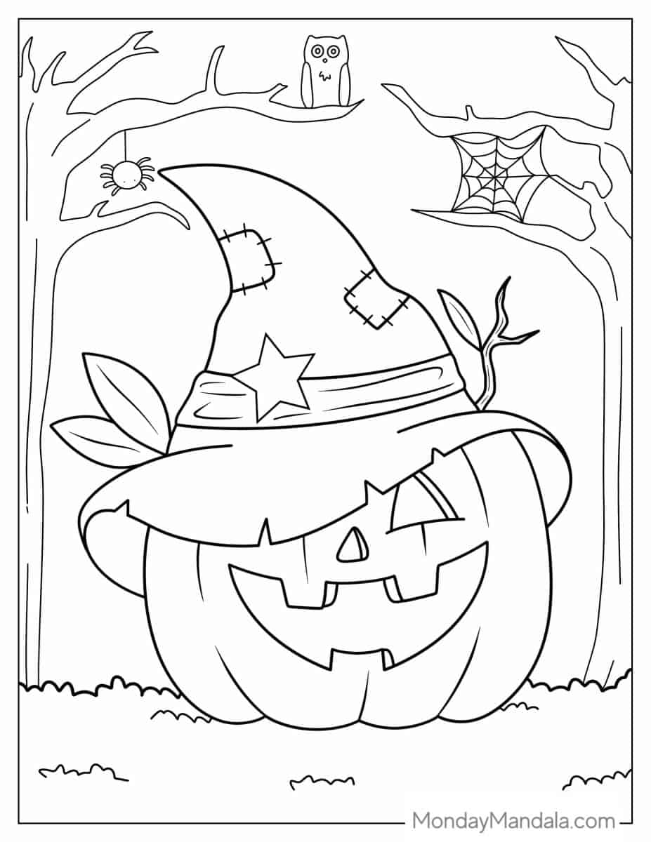 39 Halloween Coloring Pages - Easy and Fun 4