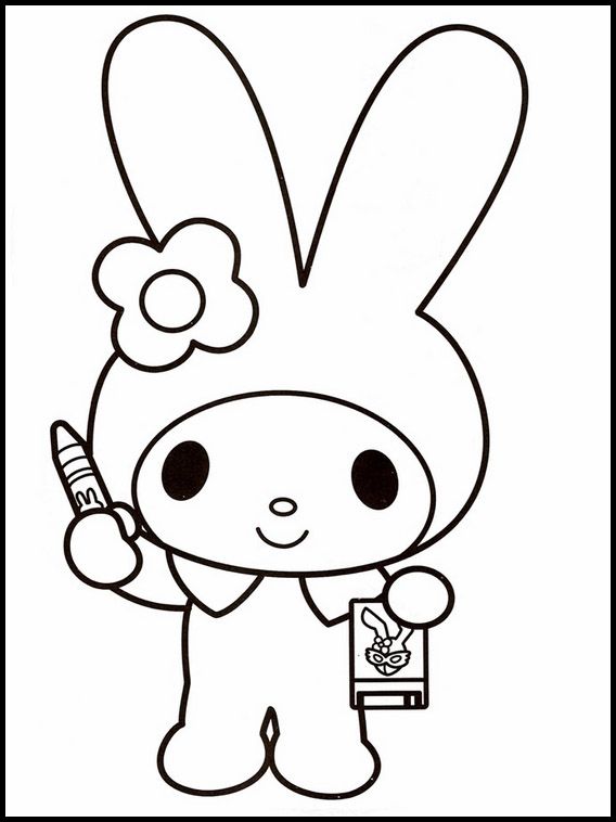 118+ Lovely Kuromi Coloring Book Printable