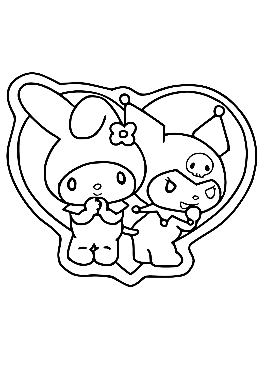 159+ Enchanting Kuromi Sanrio Coloring Pages Printable