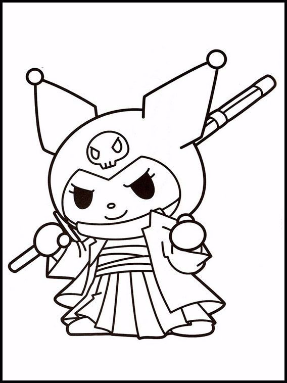 169+ Enchanting Kuromi Sanrio Coloring Pages Printable