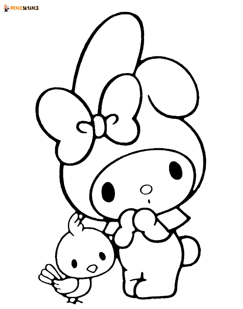 70+ Magical My Melody Kuromi Coloring Pages Printable