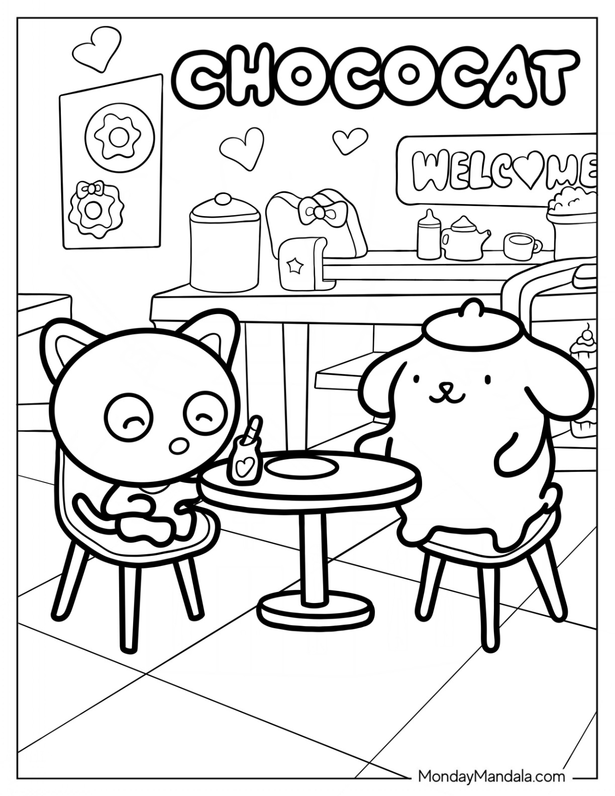 175+ Cute Chococat Coloring Page Printable