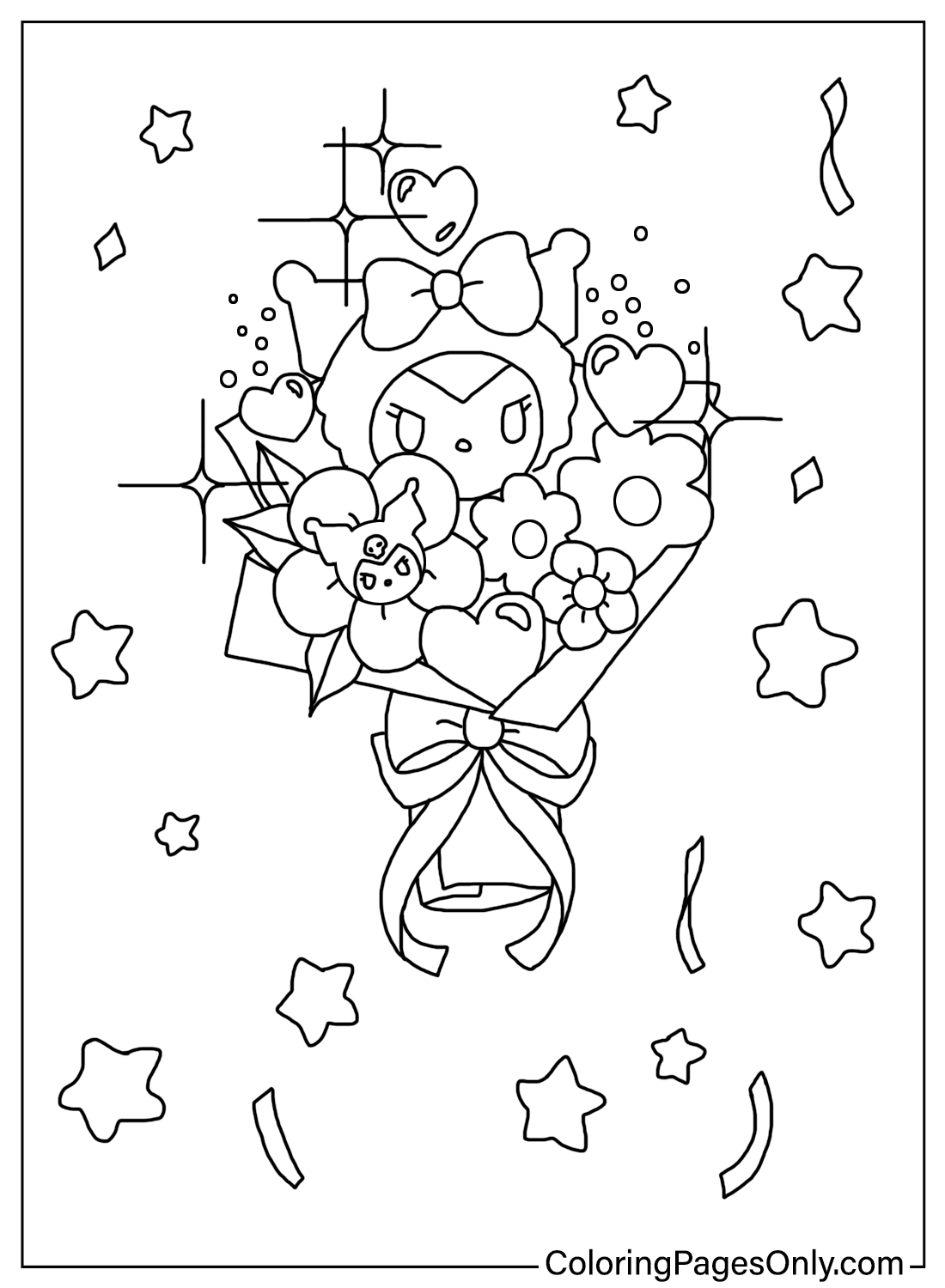 185+ Dazzling Kuromi Coloring Book Printable