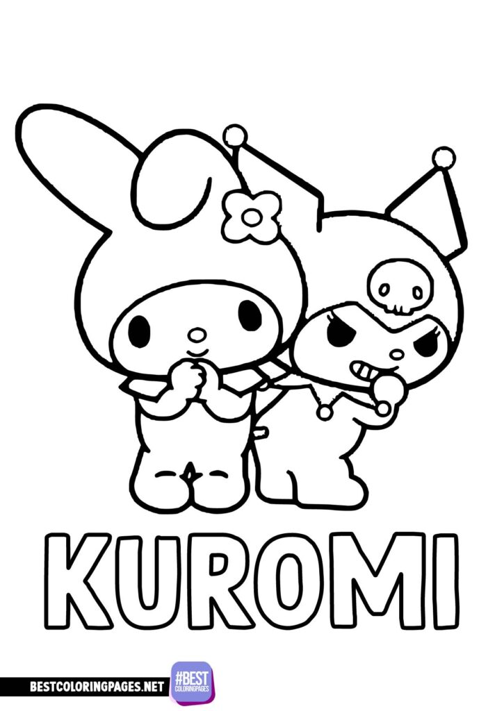 83+ Beautiful Baby Kuromi Coloring Pages Printable