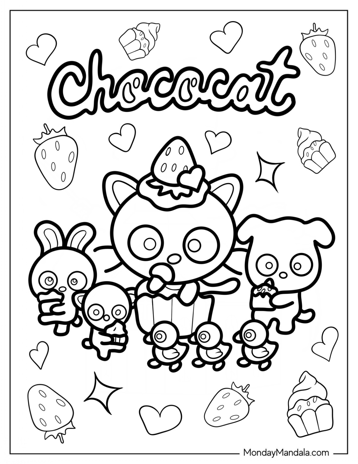 46+ Lovely Chococat Coloring Page Printable