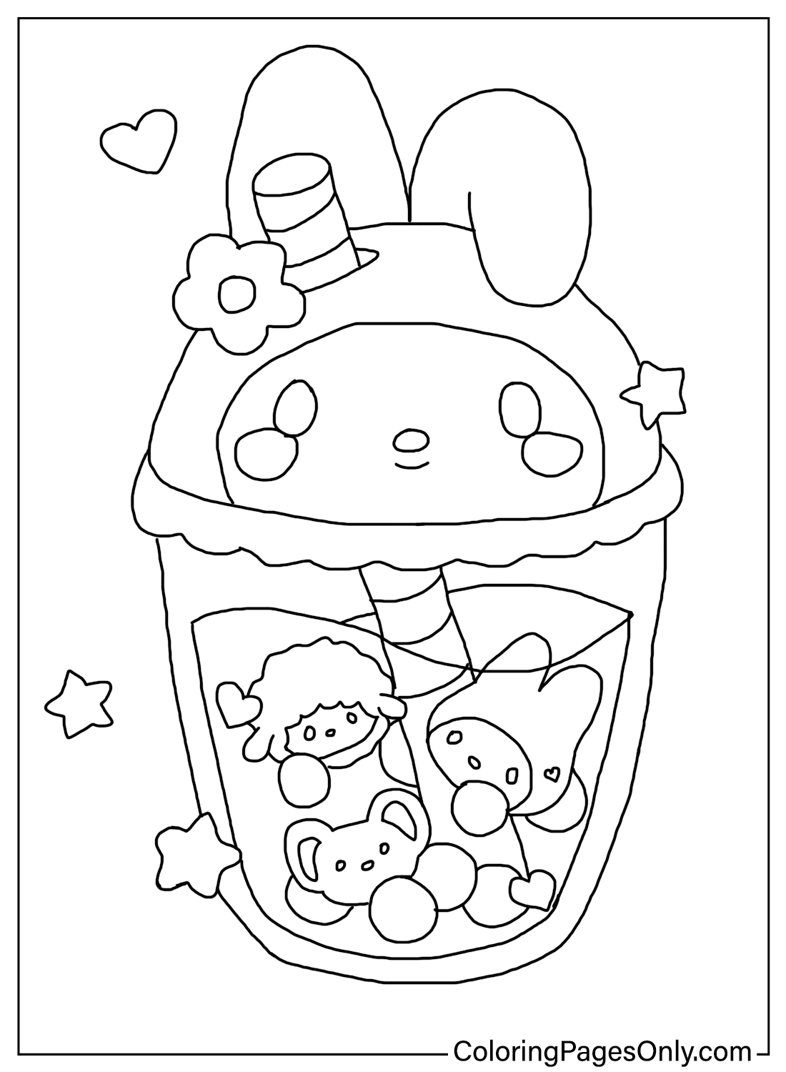 116+ Creative My Melody Kuromi Coloring Pages Printable