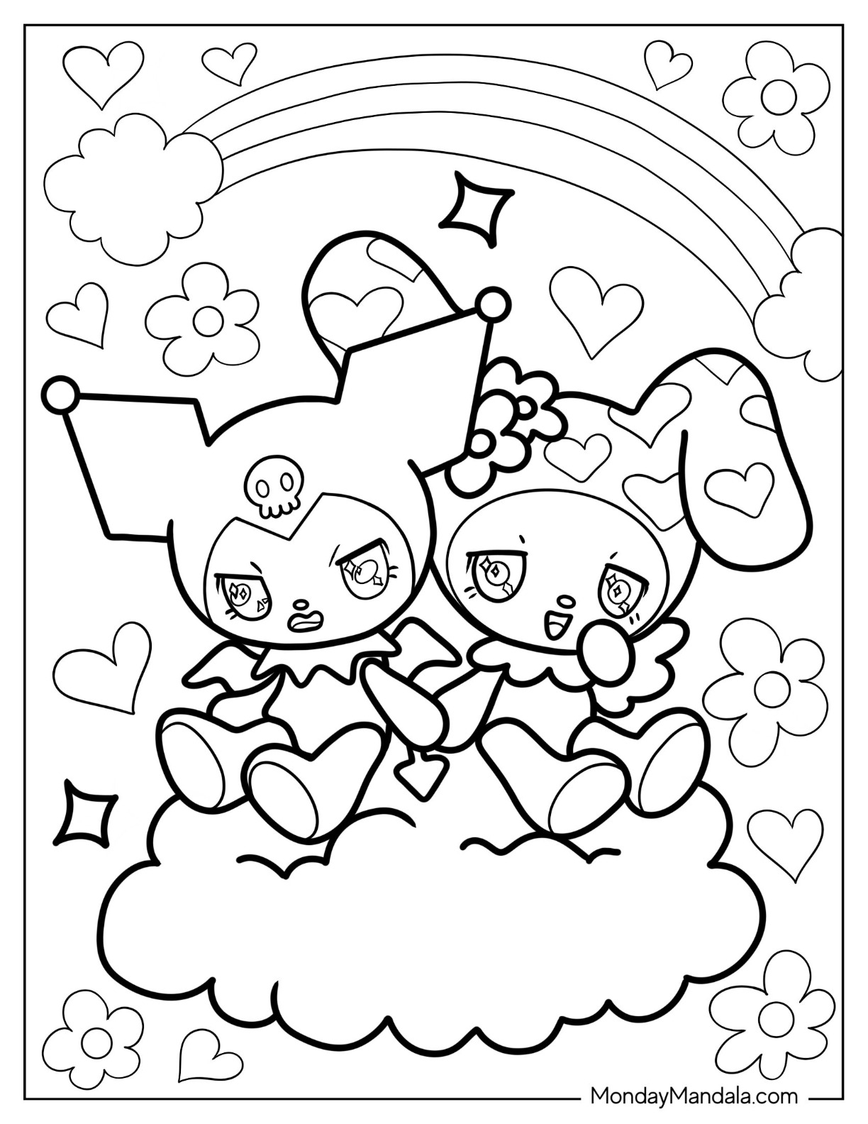 166+ Delightful Kuromi Coloring Book Printable