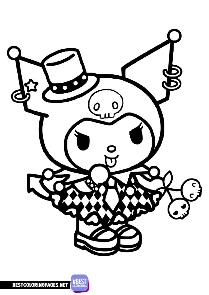 177+ Cheerful Kuromi Coloring Book Printable