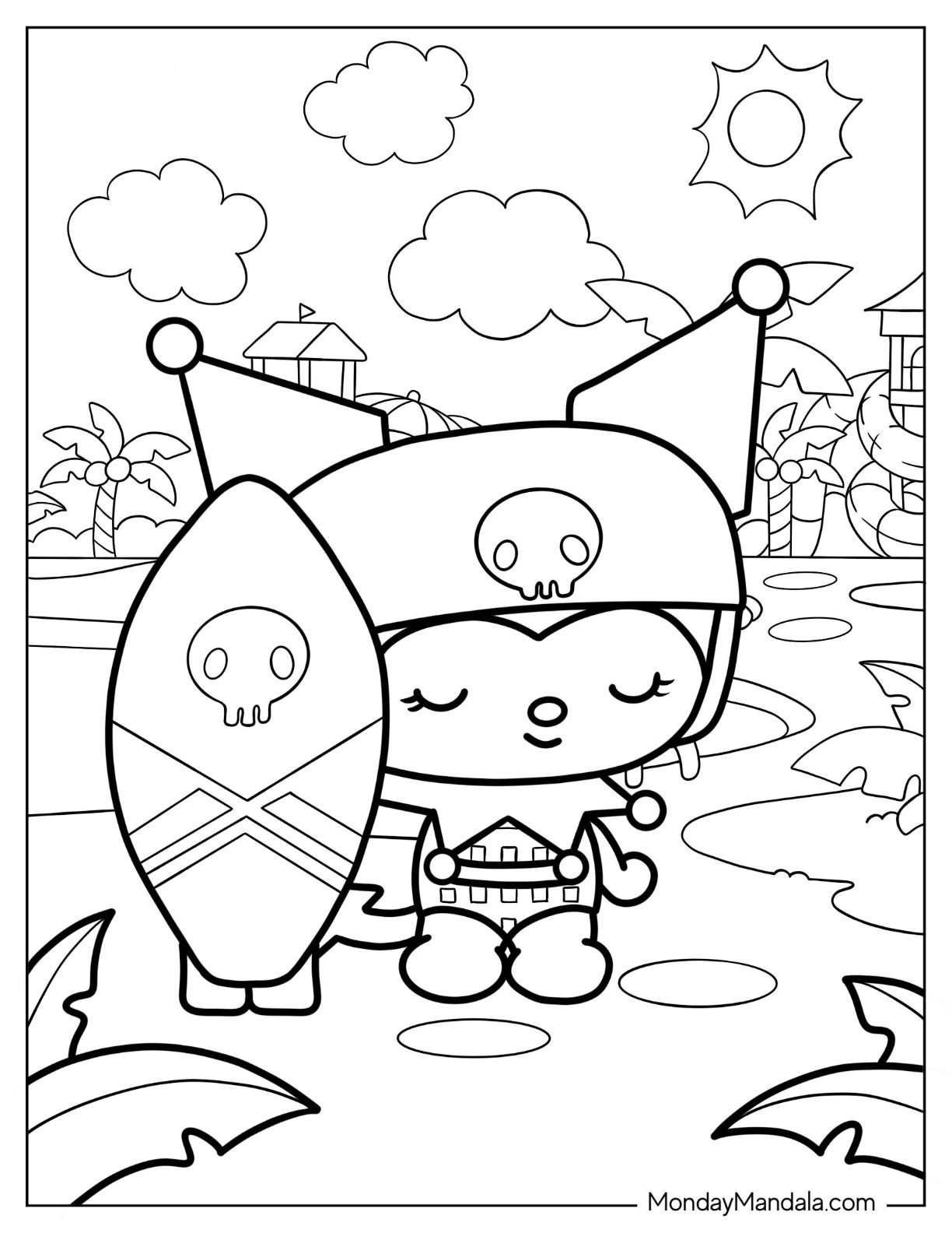 48+ Artistic Kuromi Sanrio Coloring Pages Printable