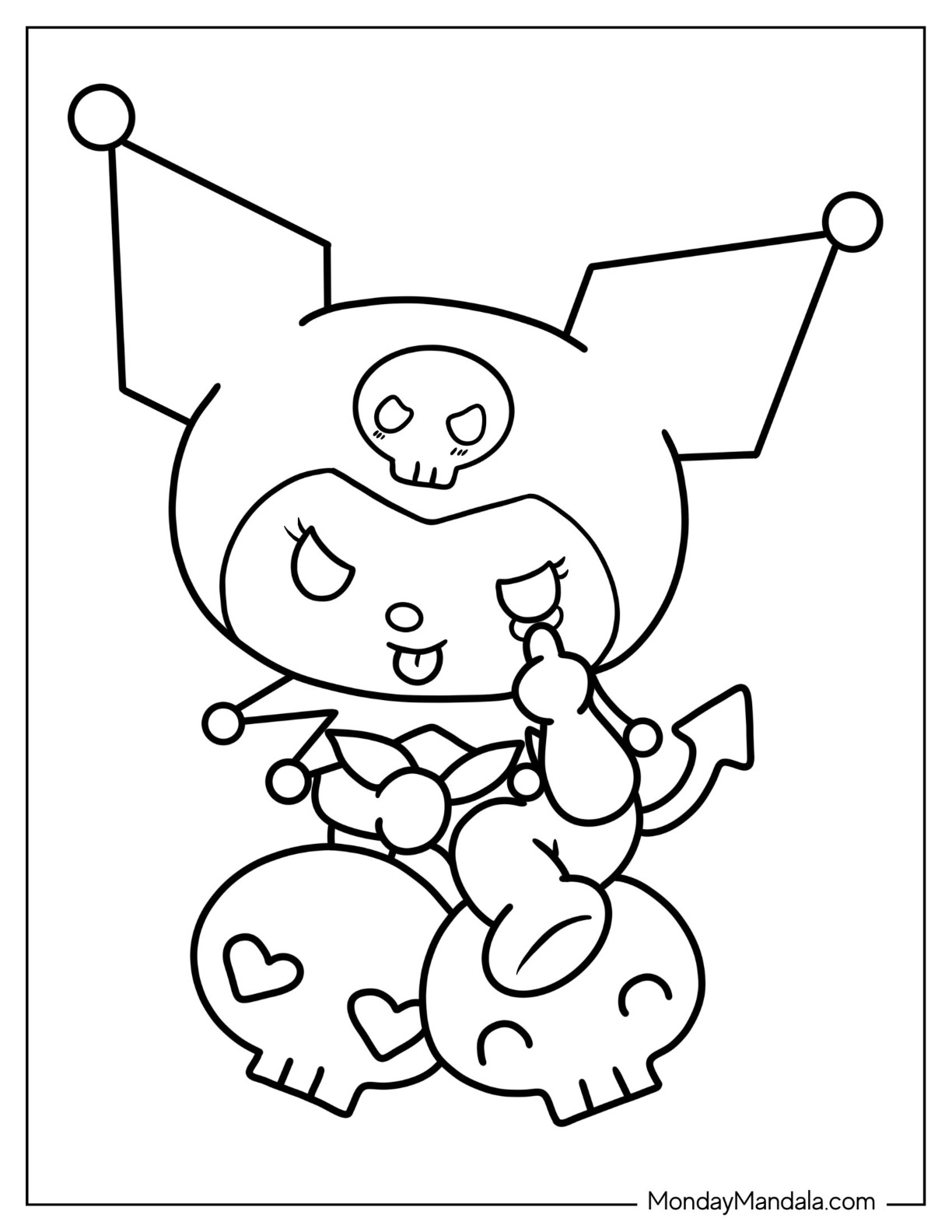 186+ Lovely Kuromi Coloring Book Printable