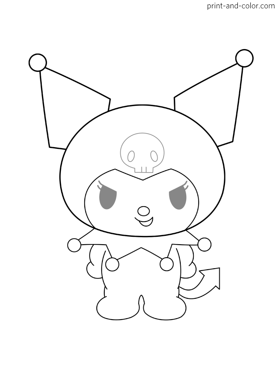 105+ Charming Kuromi Coloring Book Printable