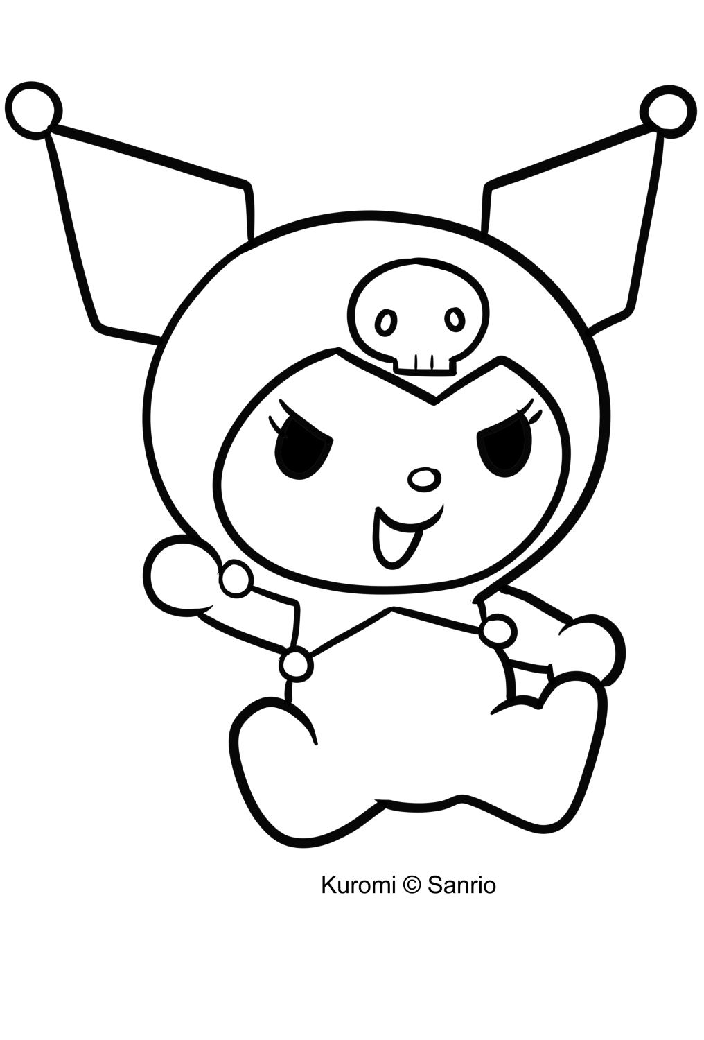 117+ Cute Kuromi Coloring Book Printable