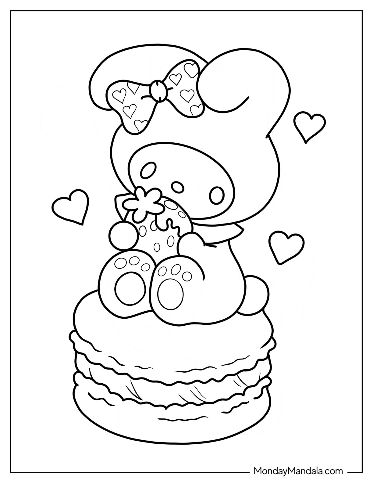 111+ Fantastic My Melody Kuromi Coloring Pages Printable