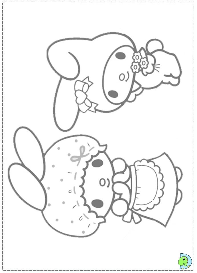 75+ Unique My Melody Kuromi Coloring Pages Printable