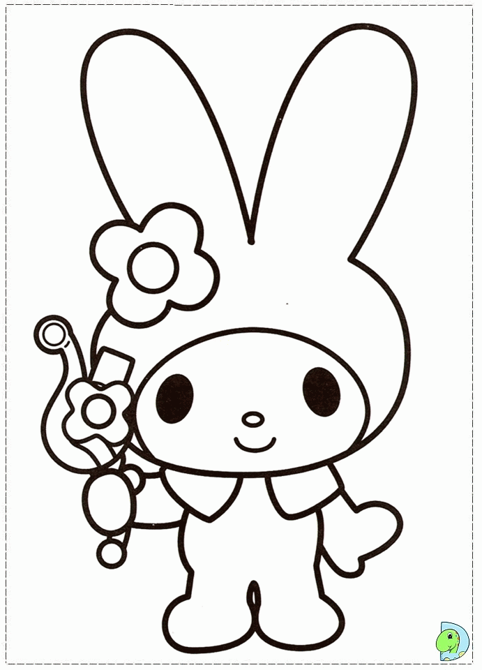 89+ Colorful My Melody Kuromi Coloring Pages Printable