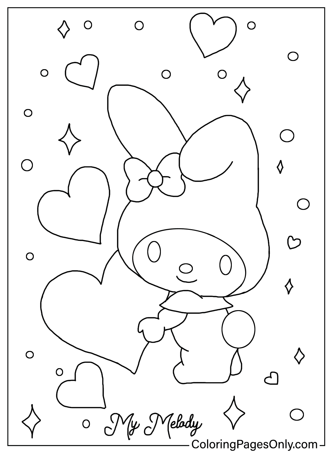 184+ Magical My Melody Kuromi Coloring Pages Printable