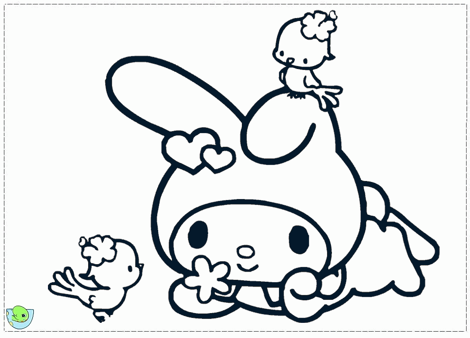 80+ Joyful My Melody Kuromi Coloring Pages Printable