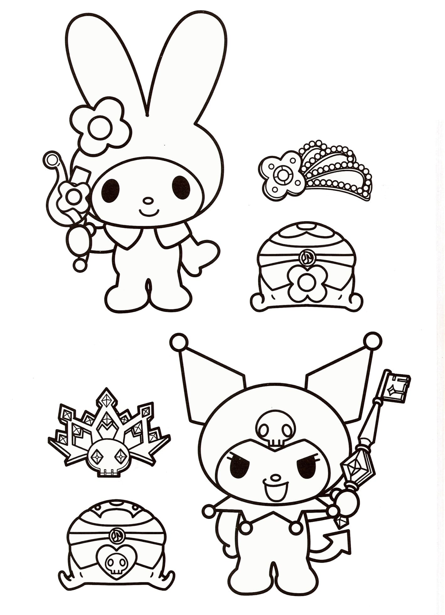 69+ Whimsical Kuromi Coloring Book Printable