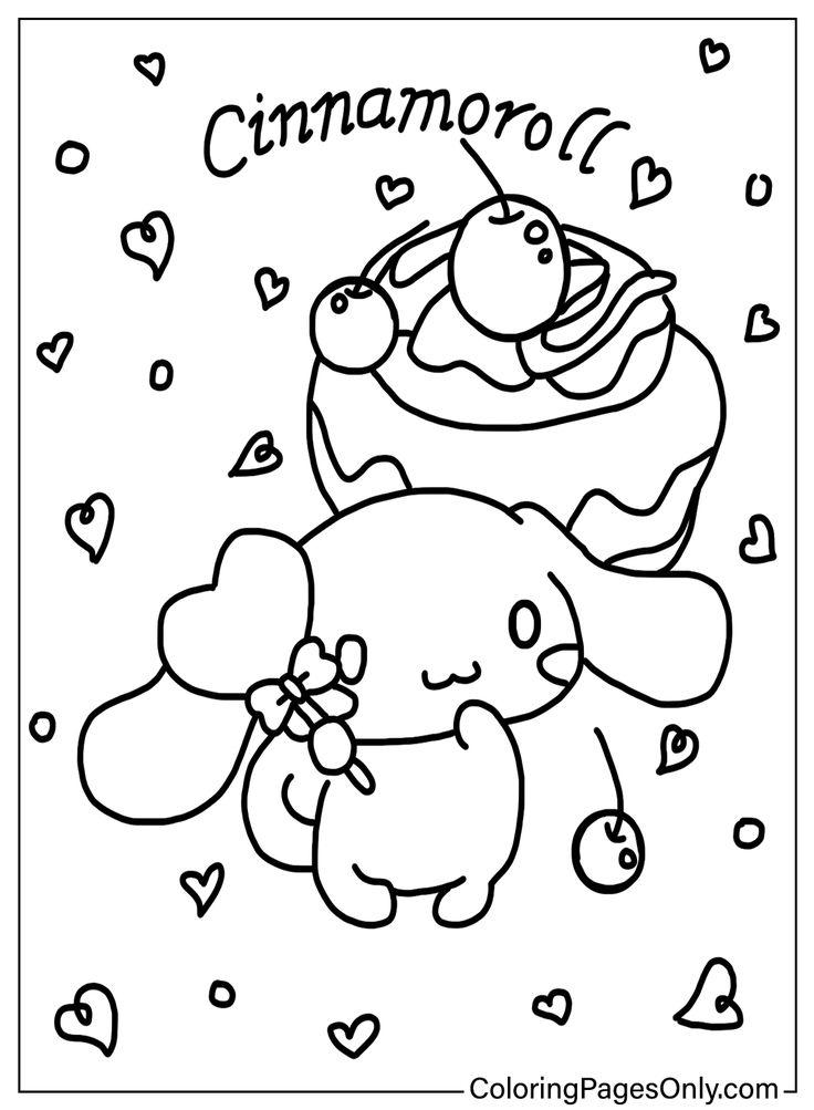 13+ Free Cinnamoroll Coloring Printable