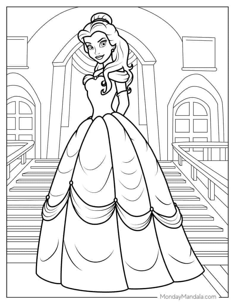 14+ Engaging Princess Coloring Book Pages Printable