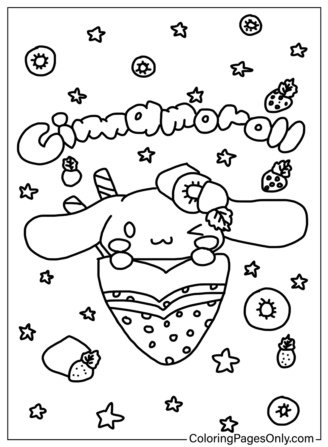 16+ Detailed Cinnamoroll Coloring Printable