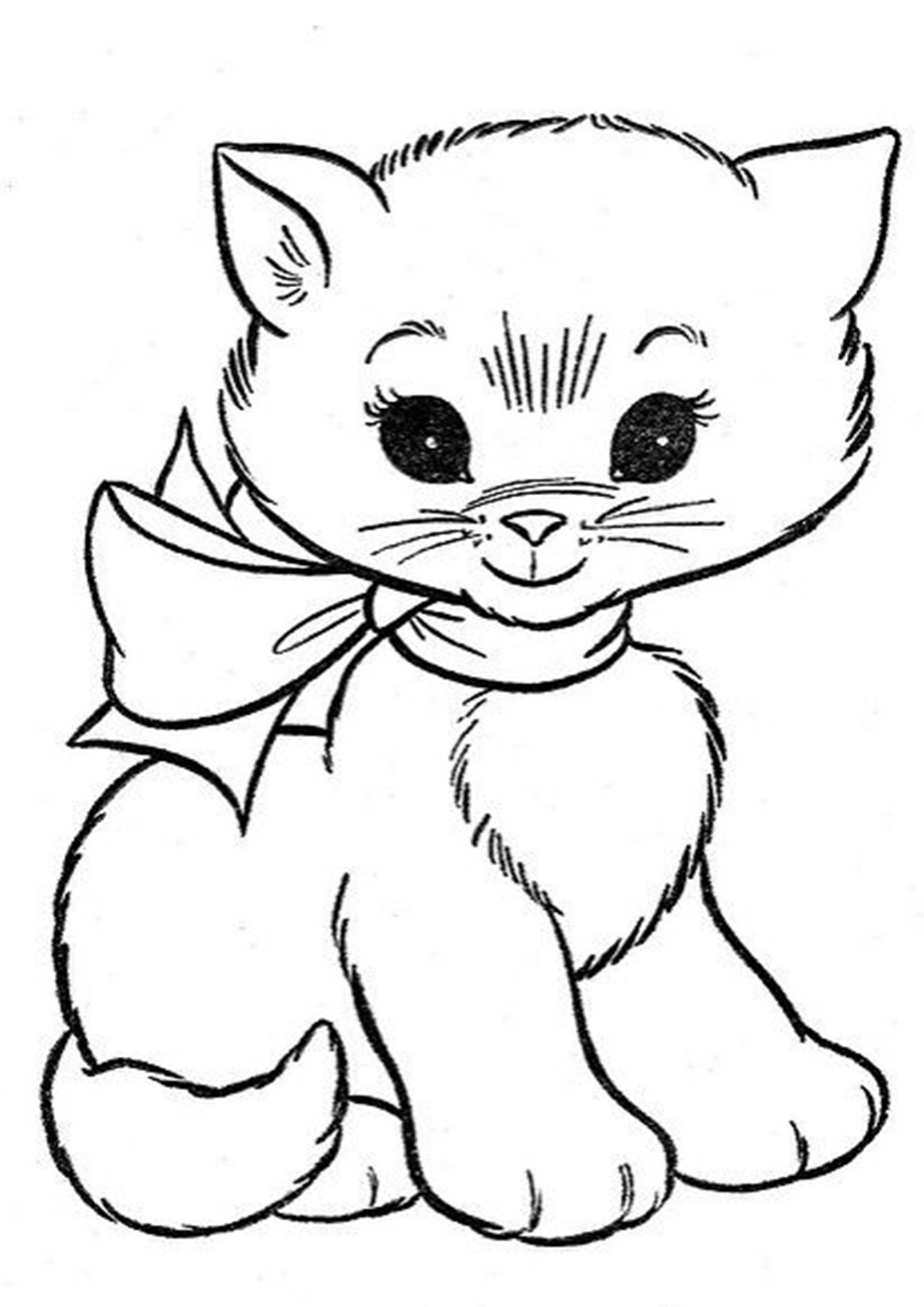 19+ Entertaining Cat Coloring Pages Printable