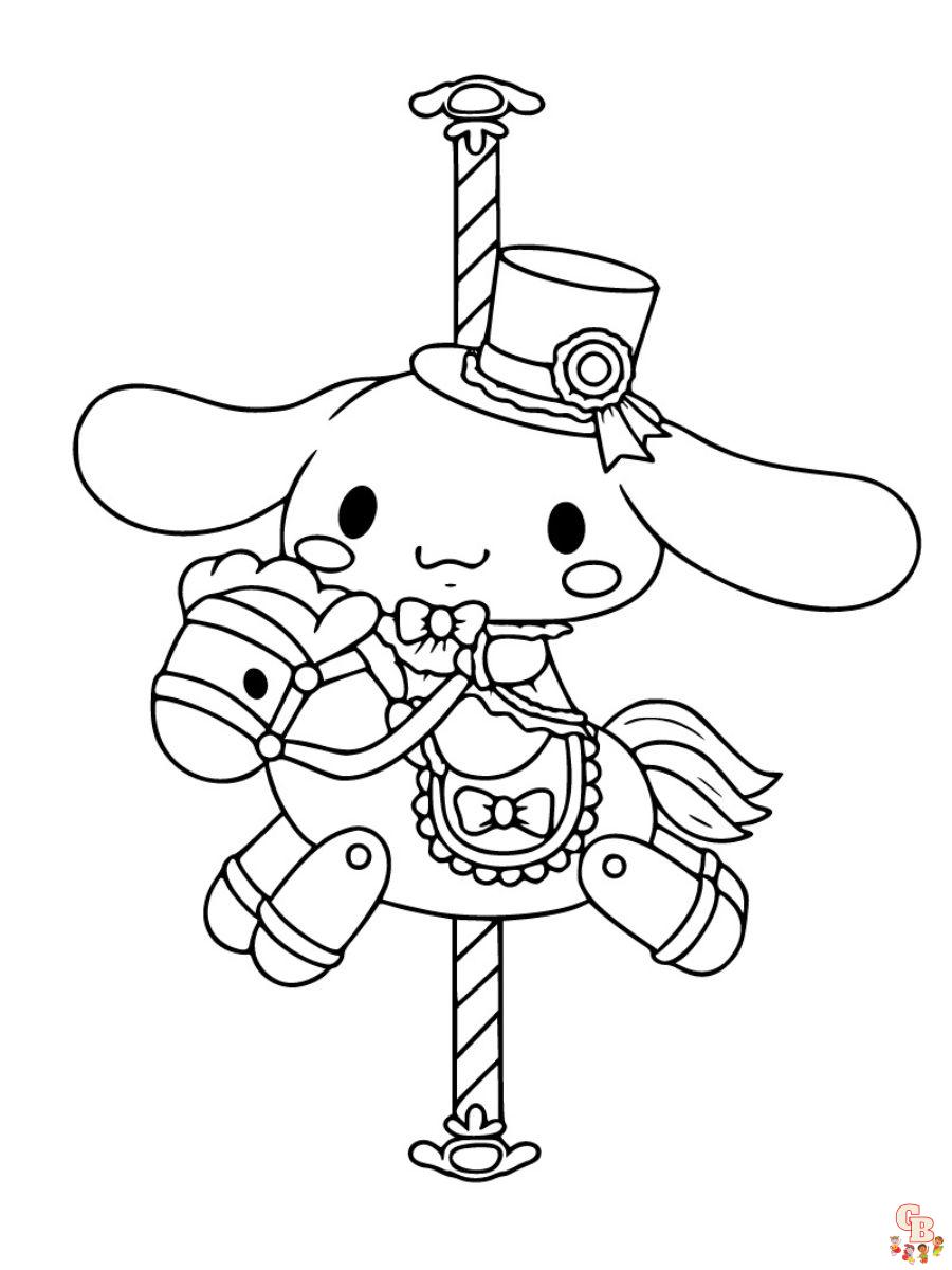 20+ Simple Cinnamoroll Sanrio Coloring Pages Printable