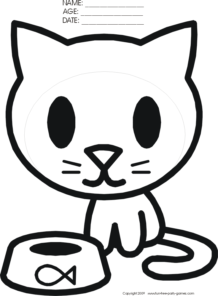 24+ Lovely Cat Coloring Pages Printable