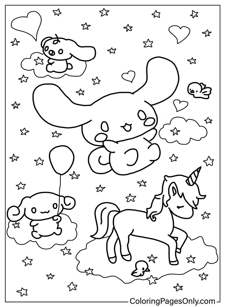 26+ Artistic Cinnamoroll Sanrio Coloring Pages Printable