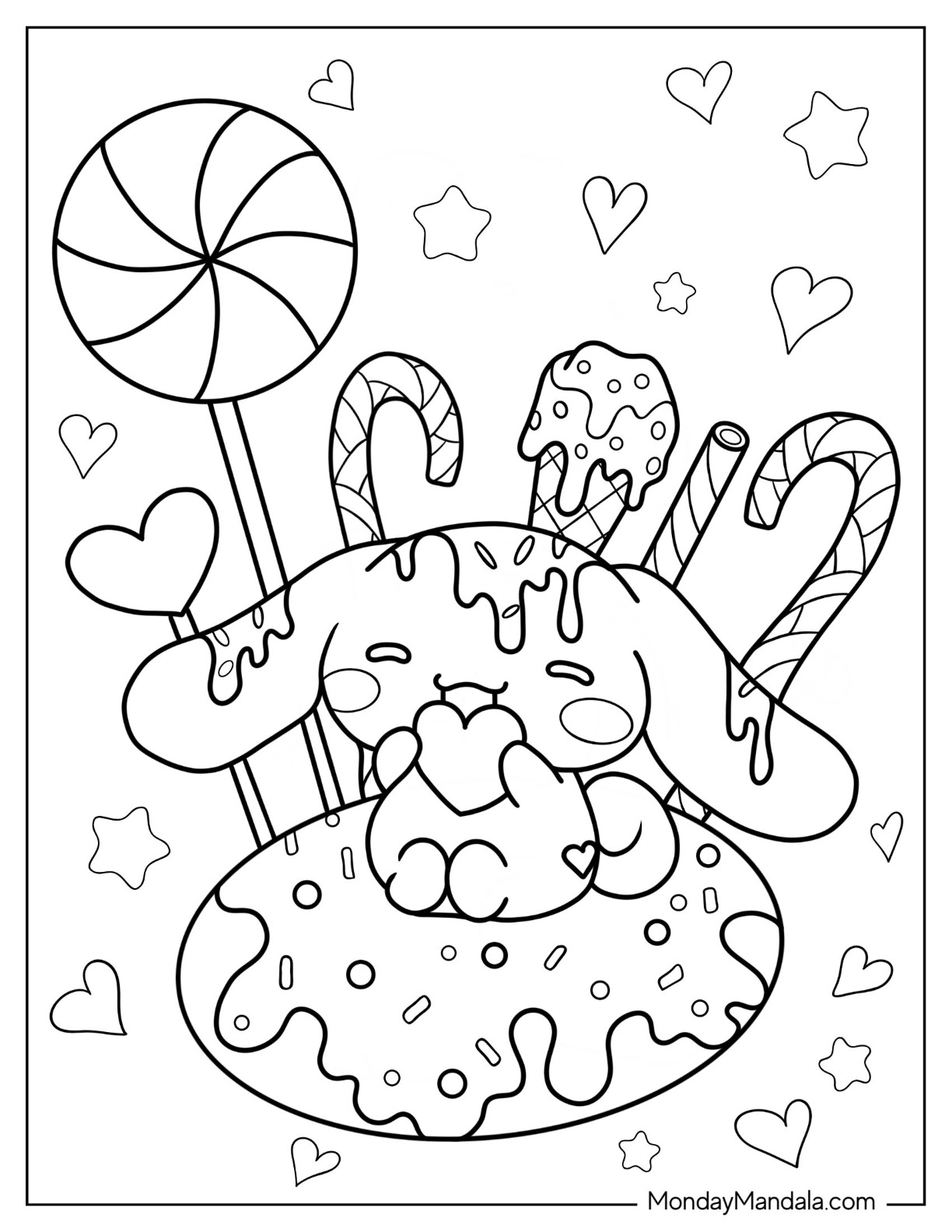 28+ Educational Cinnamon Roll Sanrio Coloring Pages Printable