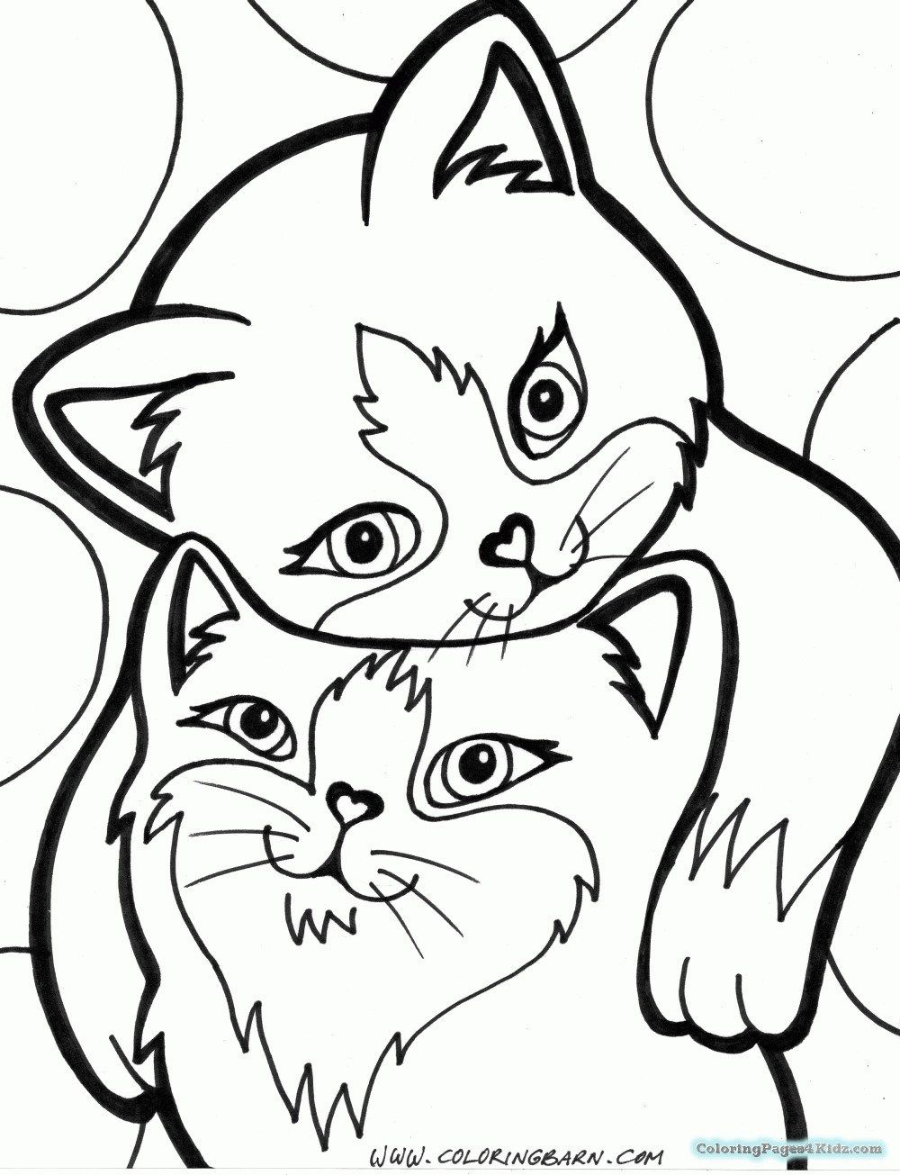 28+ Simple Cat Coloring Pages Printable