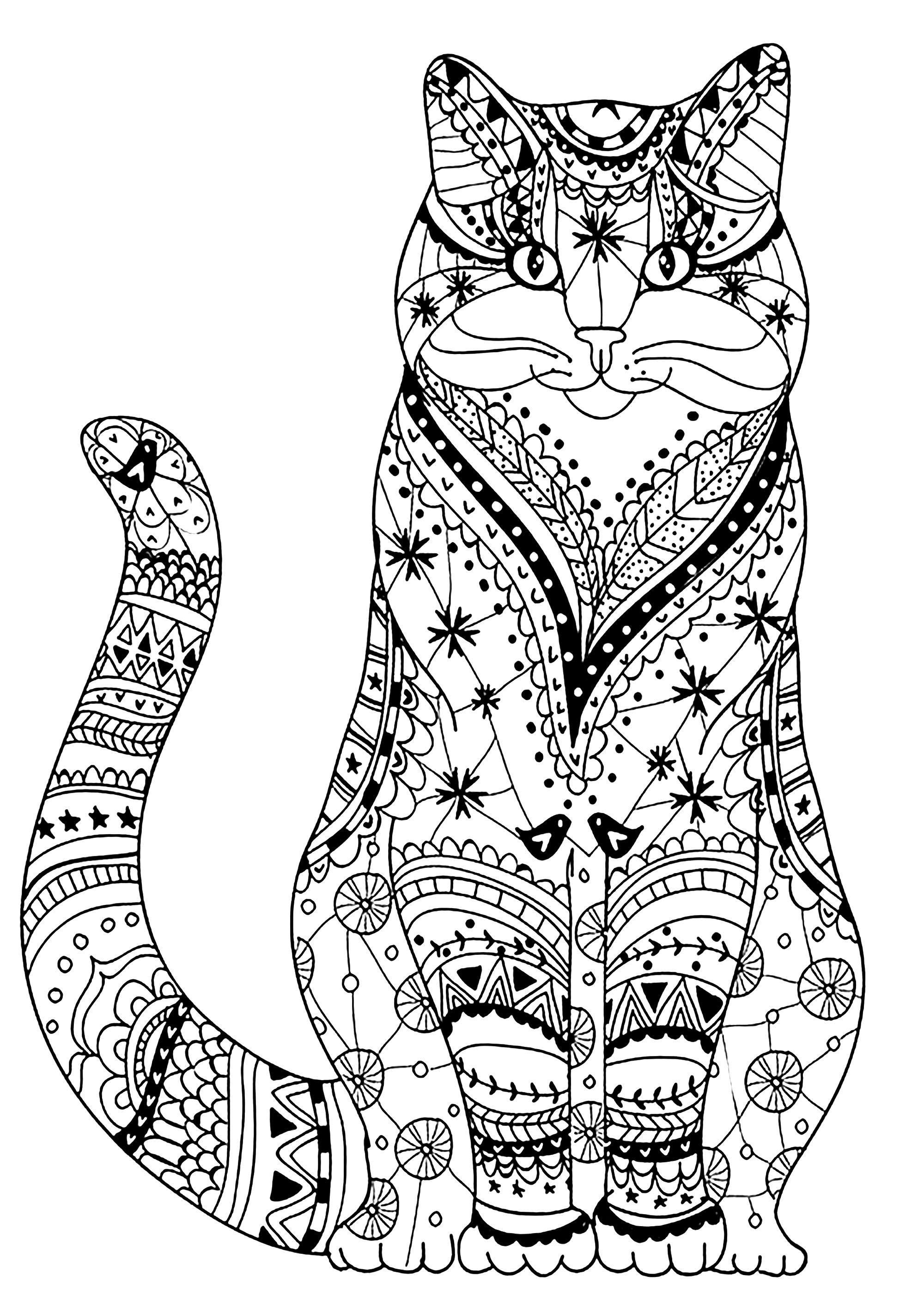 32+ Trendy Cat Coloring Pages Printable