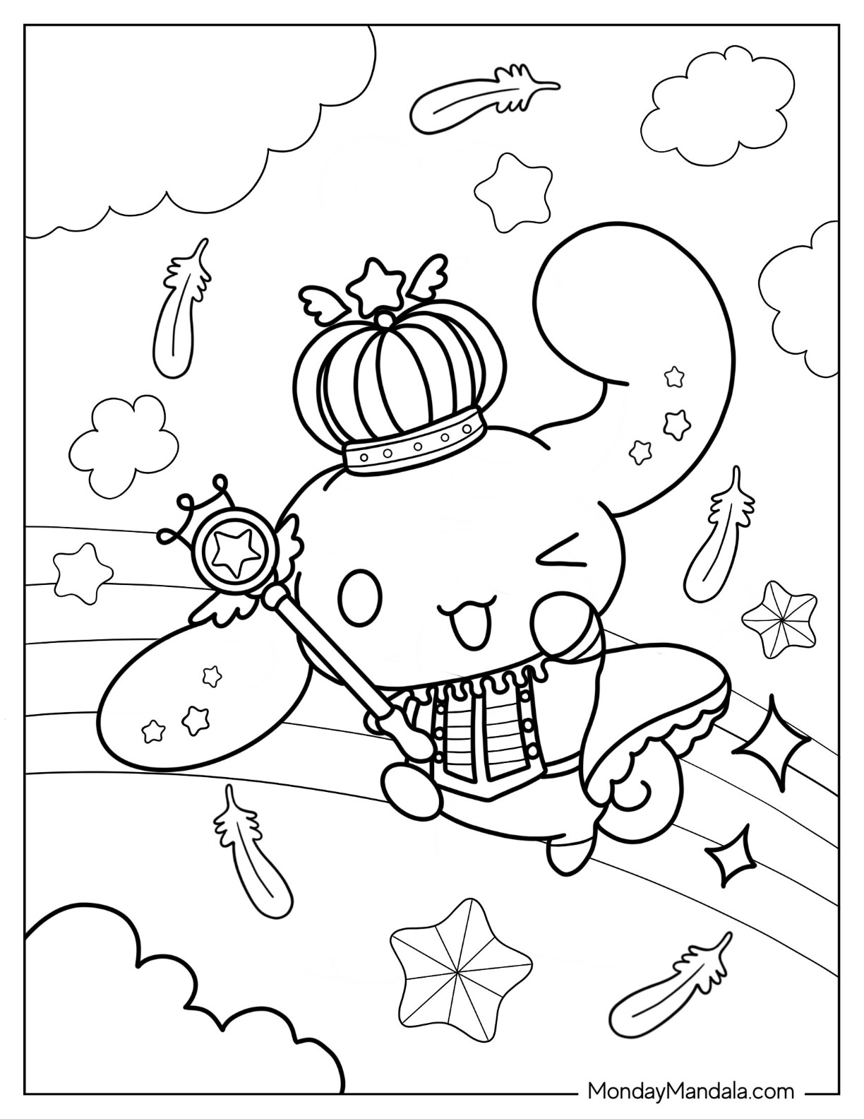 36+ Trendy Cinnamon Roll Sanrio Coloring Pages Printable