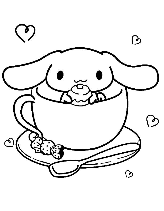 37+ Aesthetic Cinnamoroll Coloring Printable