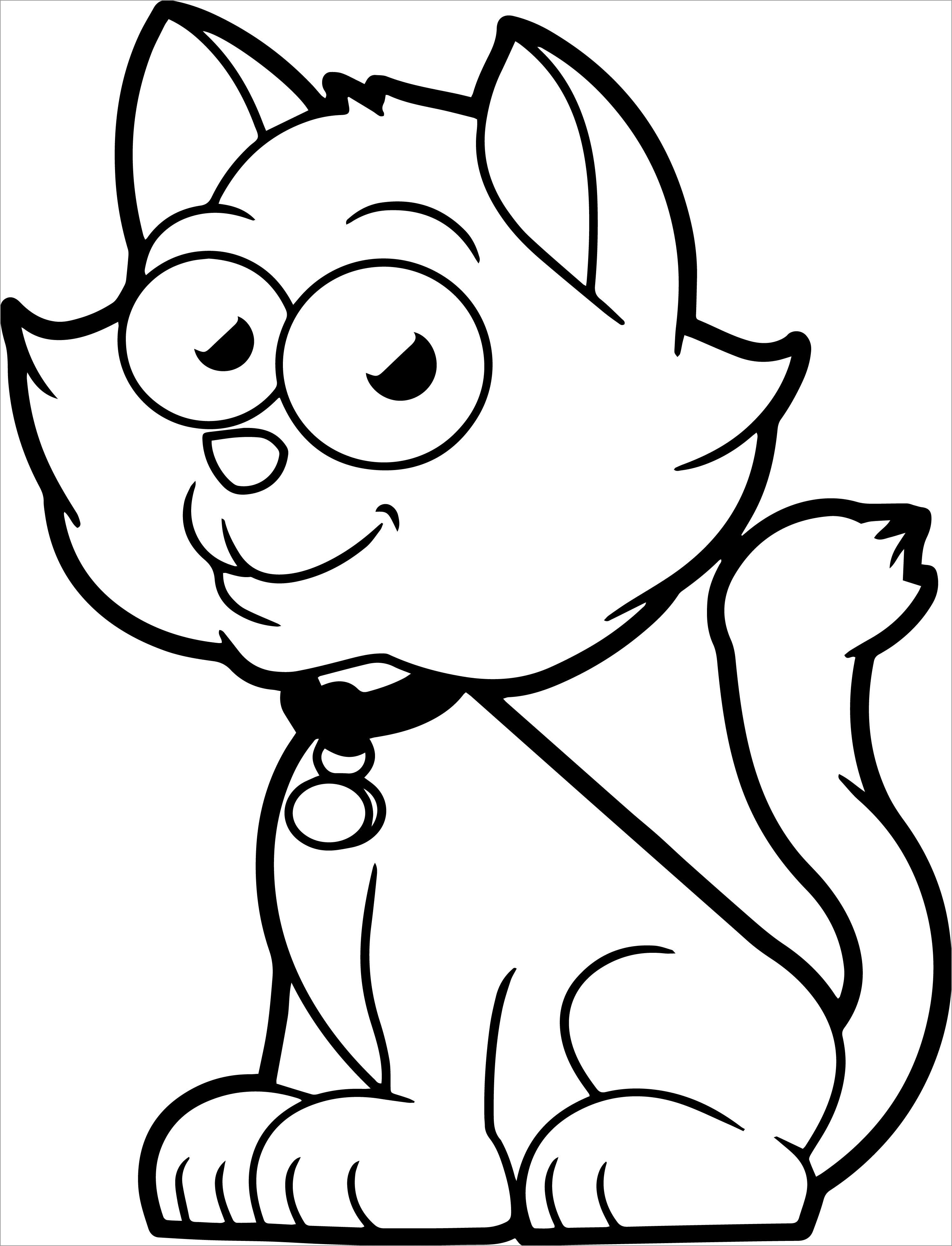 4+ Easy Cat Coloring Pages Printable