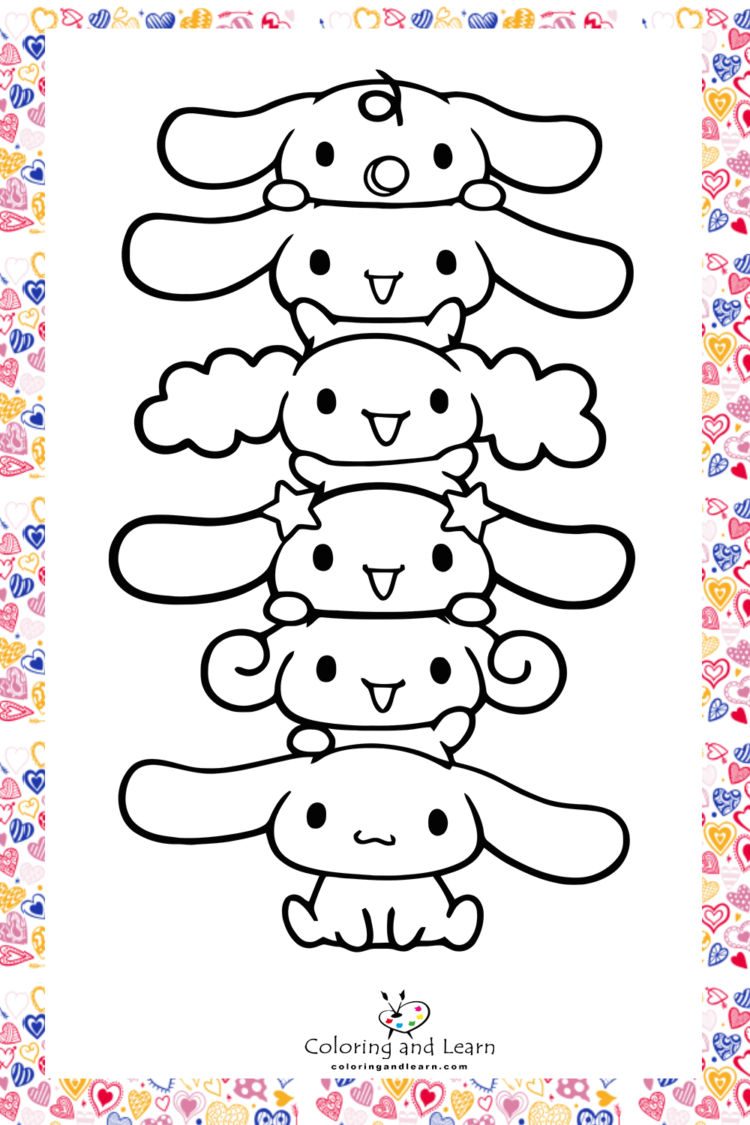 40+ Adorable Cinnamoroll Coloring Printable