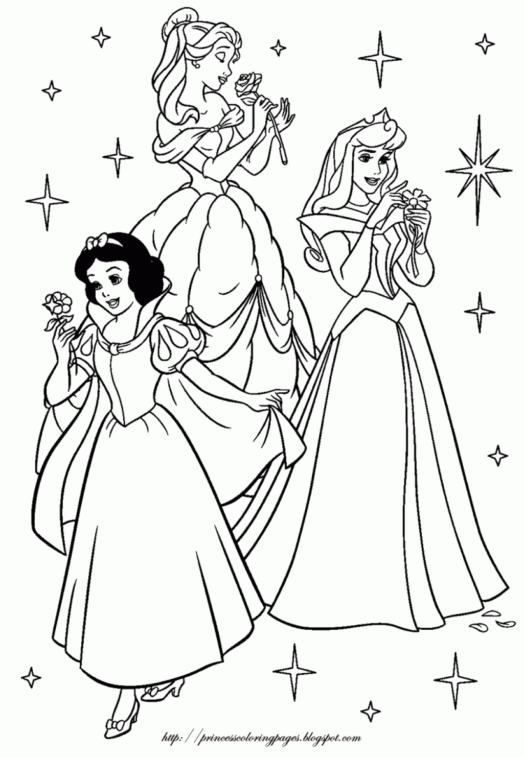 40+ Educational Disney Princess Group Coloring Pages Printable