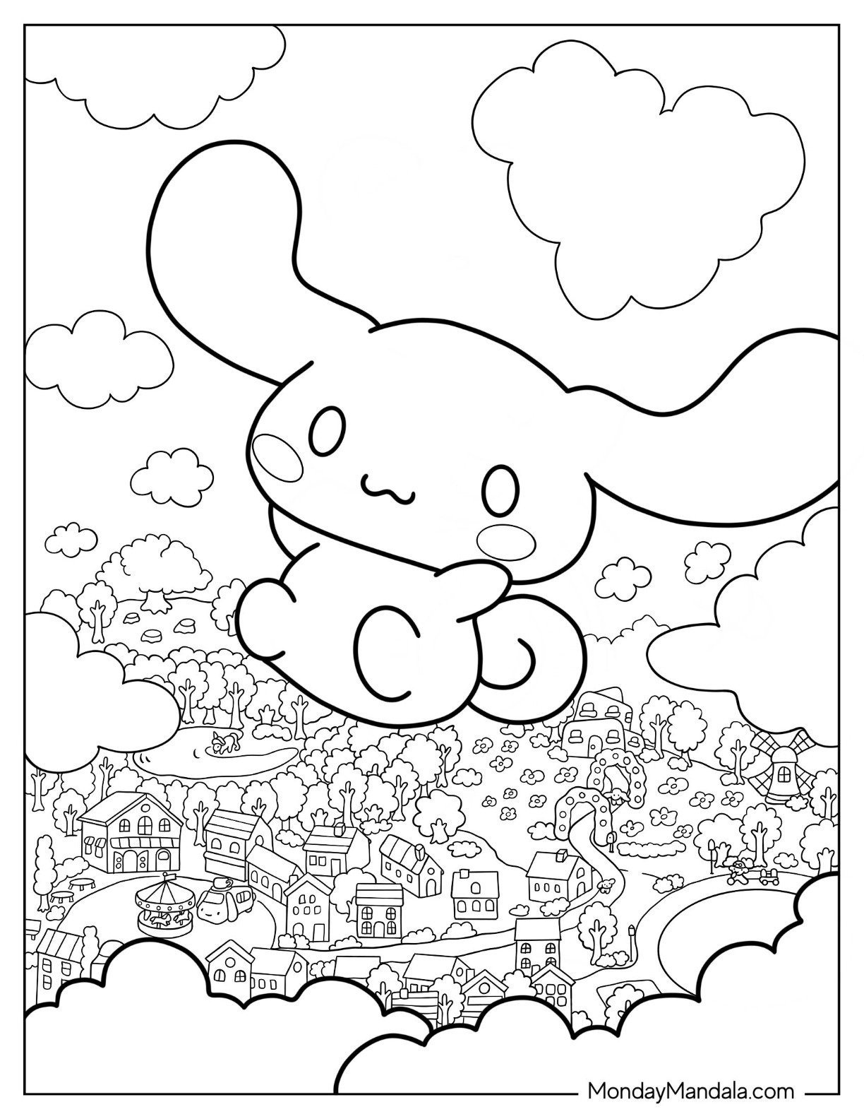 40+ Free Cinnamoroll Sanrio Coloring Pages Printable