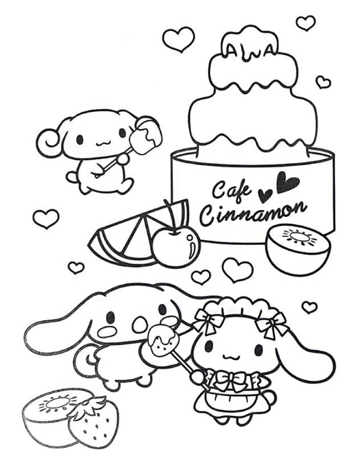 44+ Educational Cinnamoroll Coloring Printable