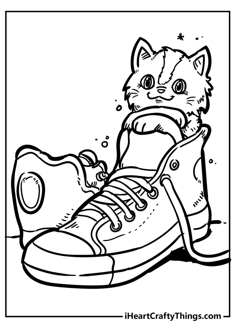 45+ Adorable Cat Coloring Pages Printable