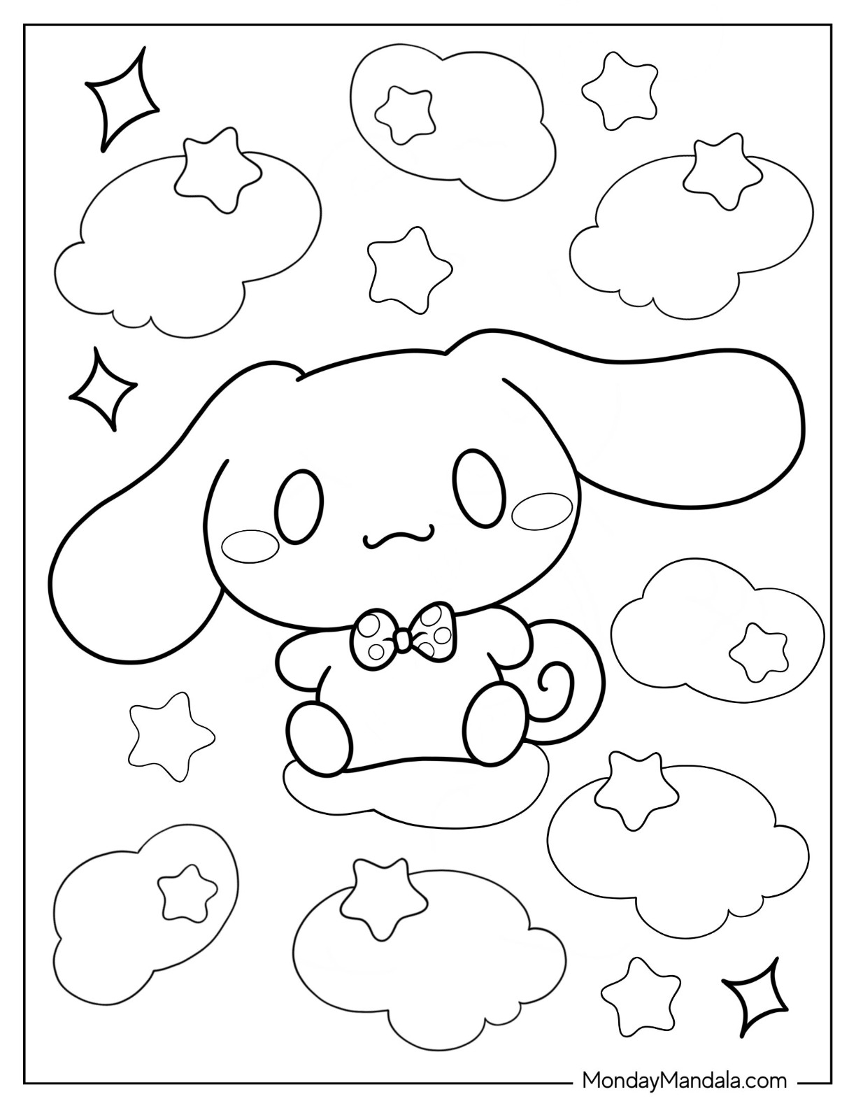 45+ Relaxing Cinnamon Roll Sanrio Coloring Pages Printable