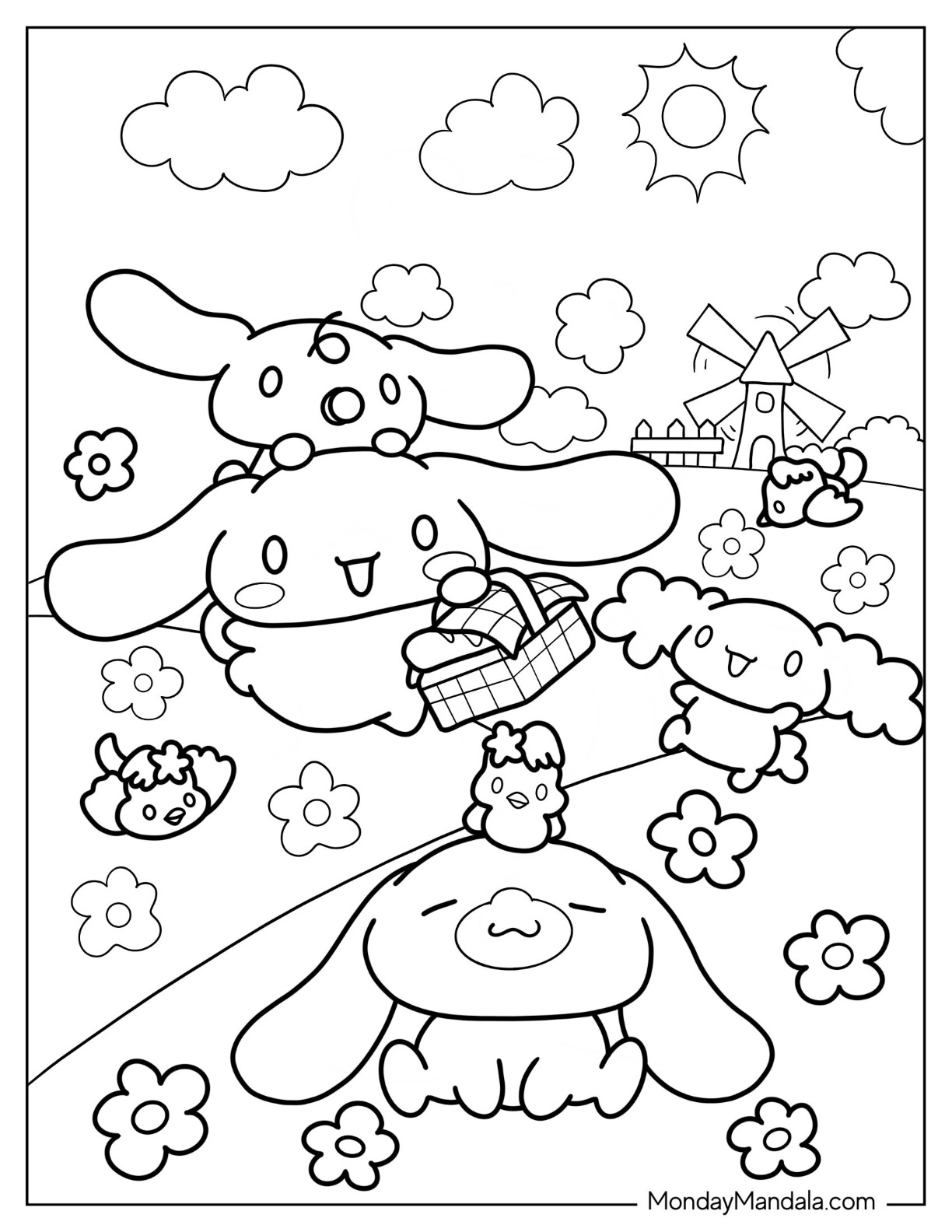 46+ Relaxing Cinnamon Roll Sanrio Coloring Pages Printable