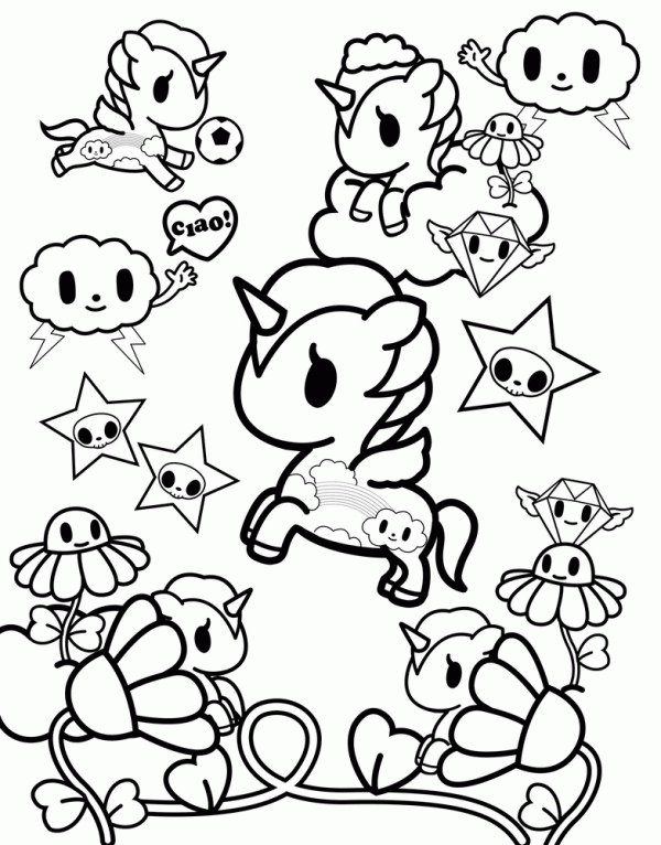 46+ Whimsical Tokidoki Coloring Pages Printable